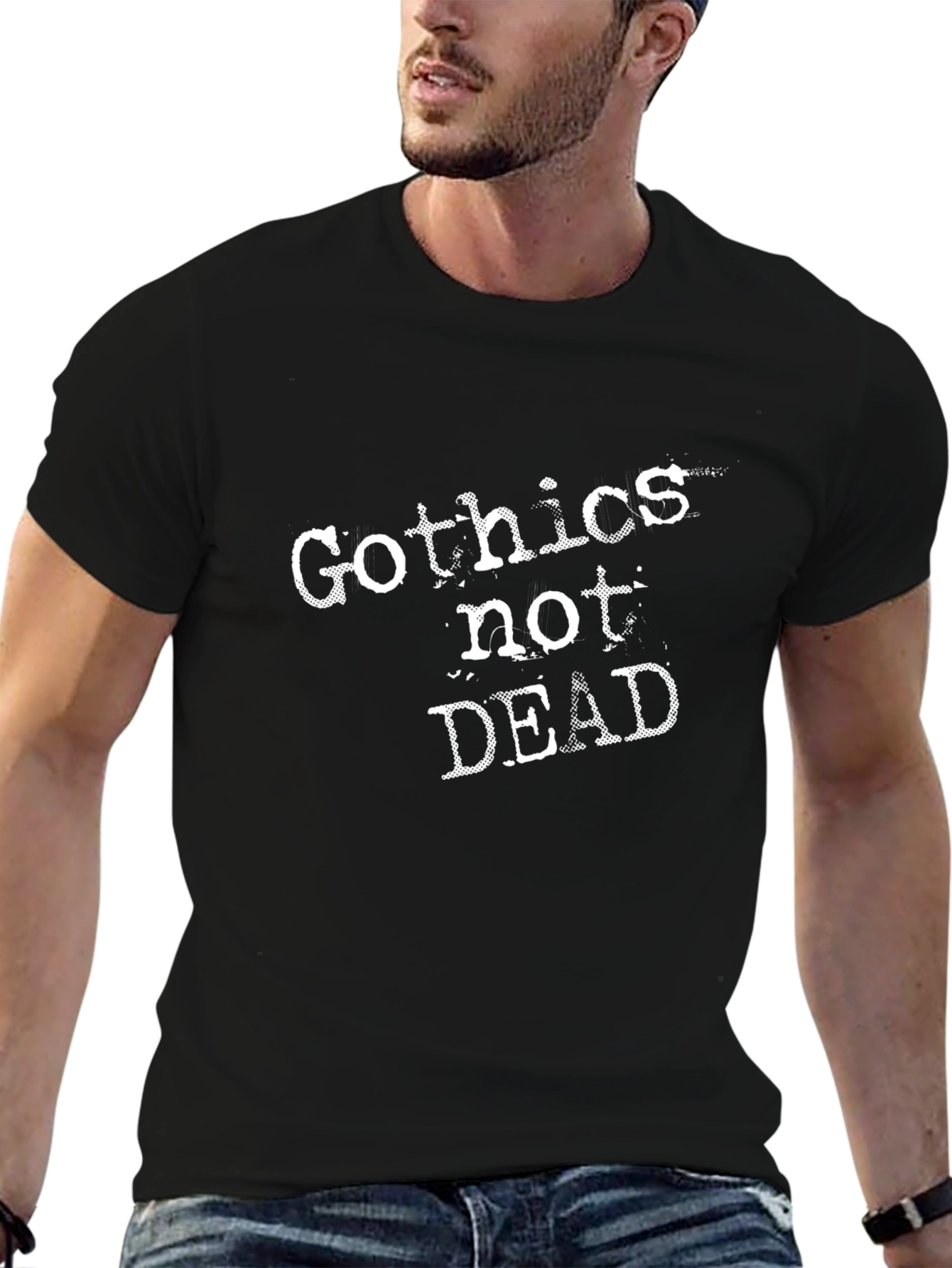 Gothics Not Dead Graphic Tee - Black Cotton T-Shirt