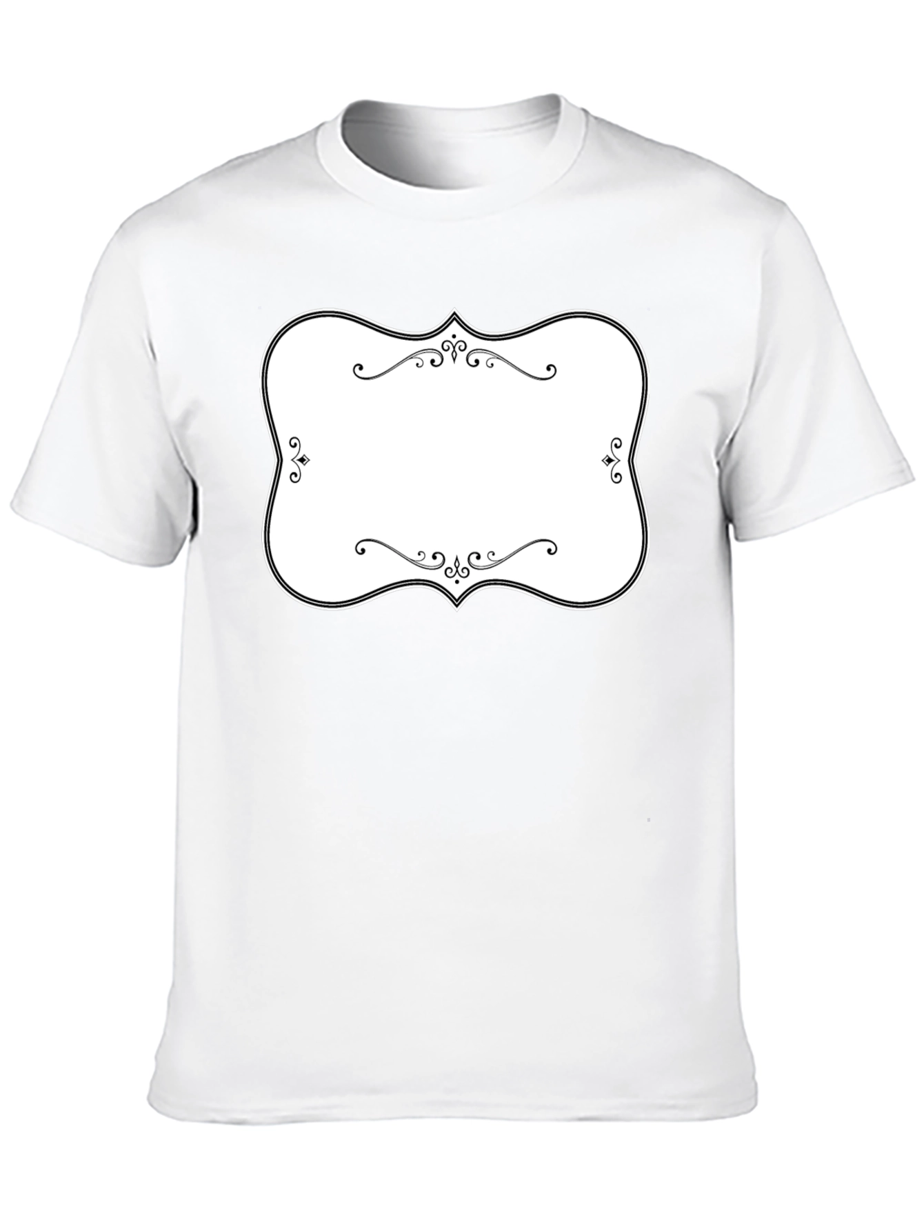Customizable Black T-Shirt with Decorative Label