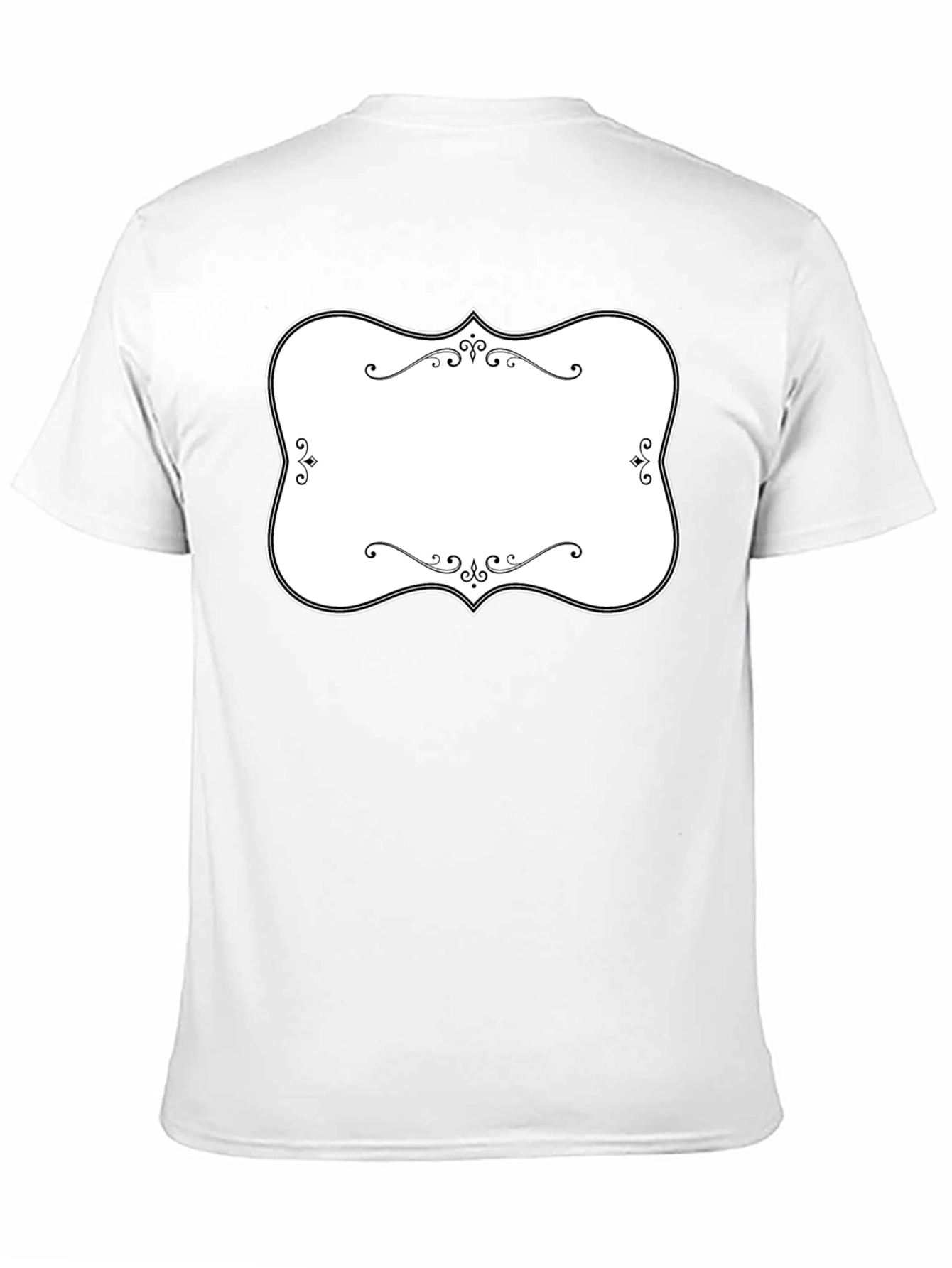 Customizable Black T-Shirt with Decorative Label