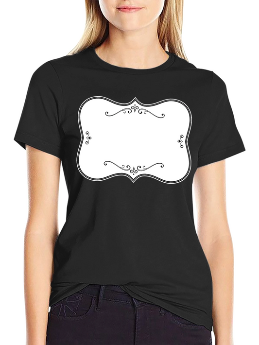 Customizable Black T-Shirt with Decorative Label
