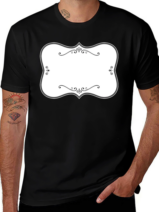 Customizable Black T-Shirt with Decorative Label