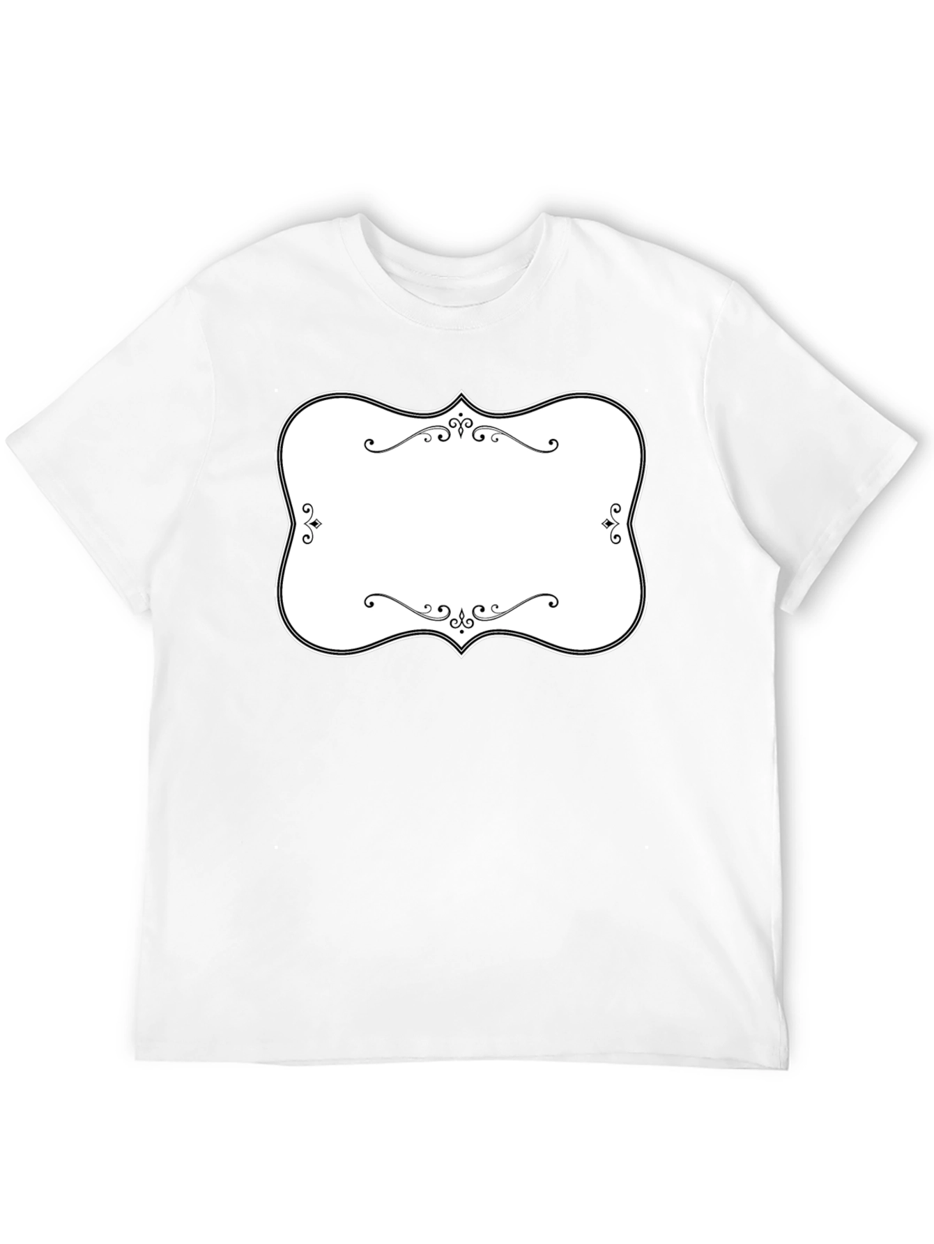 Customizable Black T-Shirt with Decorative Label