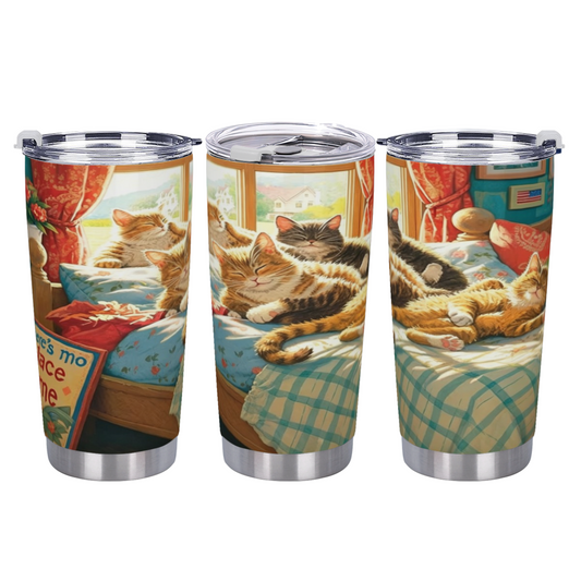 Whimsical Watercolor Sweet Elderly Grandma 20oz Travel Tumbler