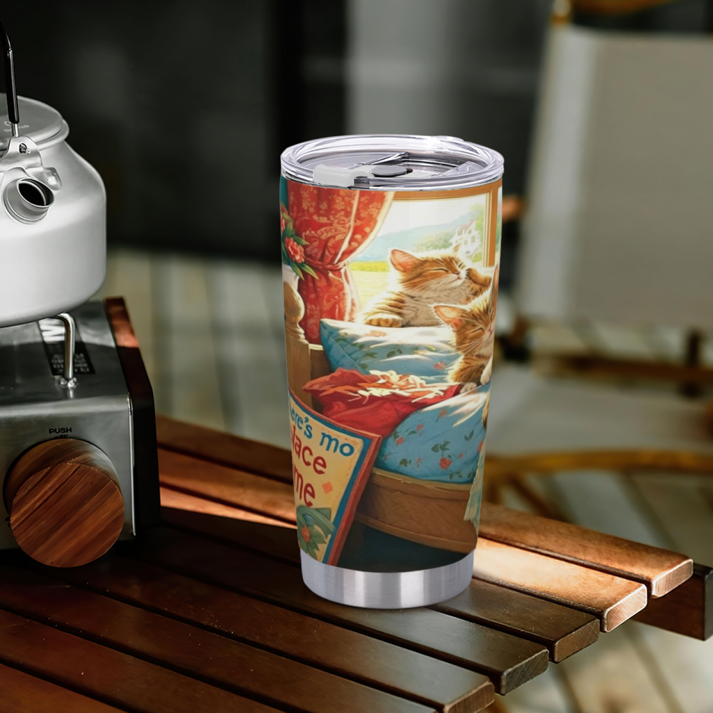 Whimsical Watercolor Sweet Elderly Grandma 20oz Travel Tumbler