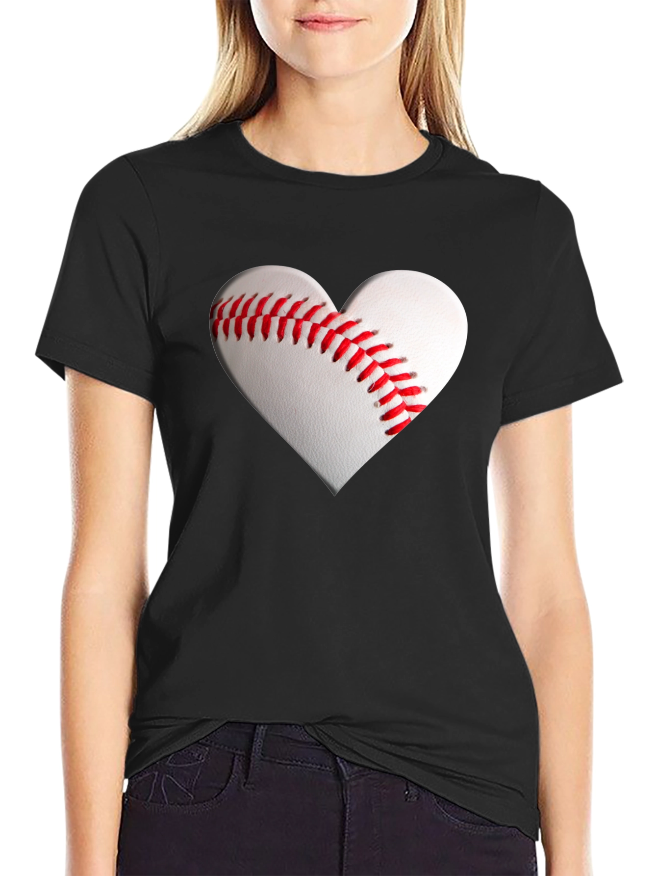 Baseball Heart T-Shirt - Sporty & Stylish