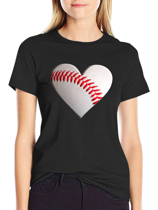 Baseball Heart T-Shirt - Sporty & Stylish