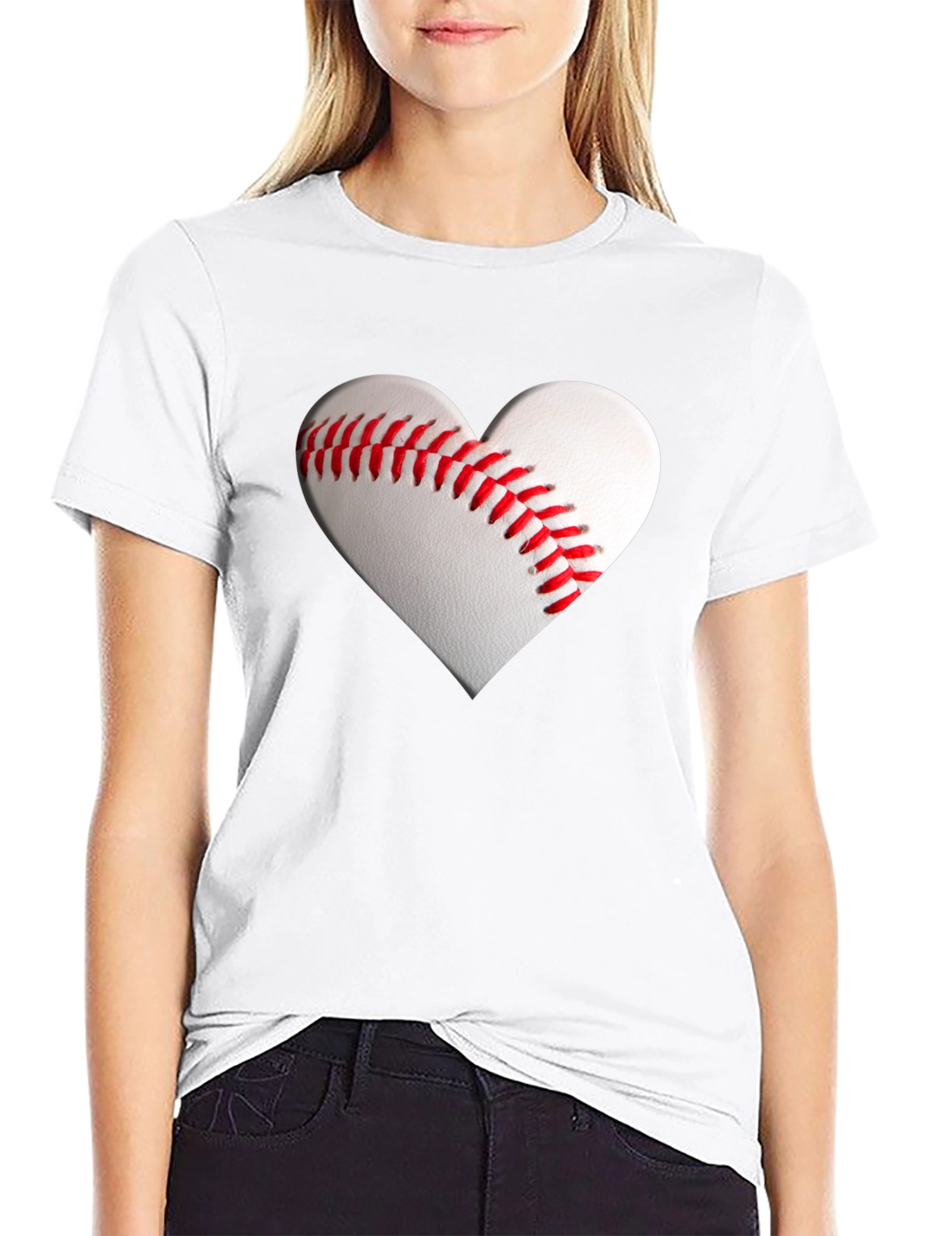 Baseball Heart T-Shirt - Sporty & Stylish