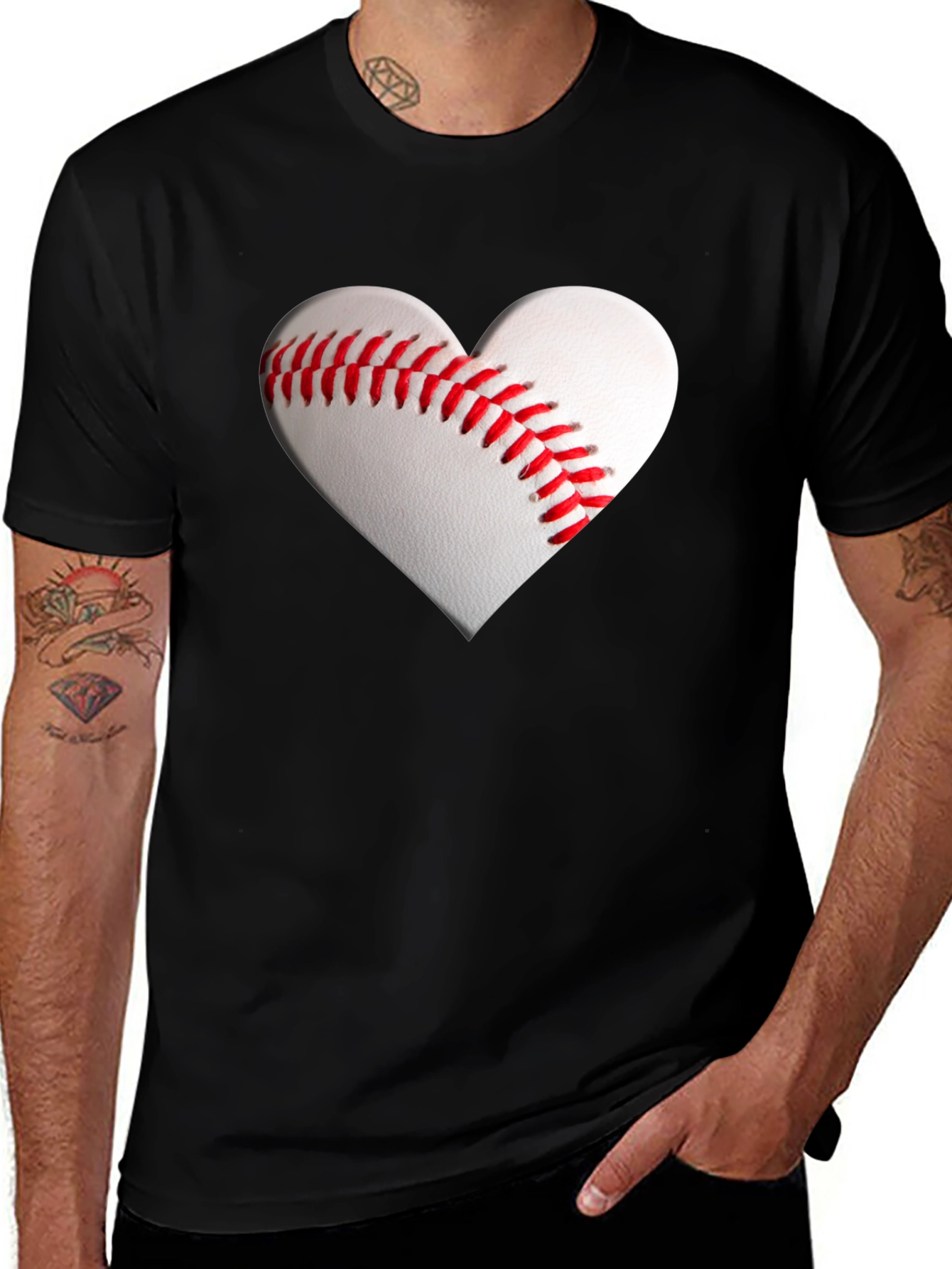 Baseball Heart T-Shirt - Sporty & Stylish
