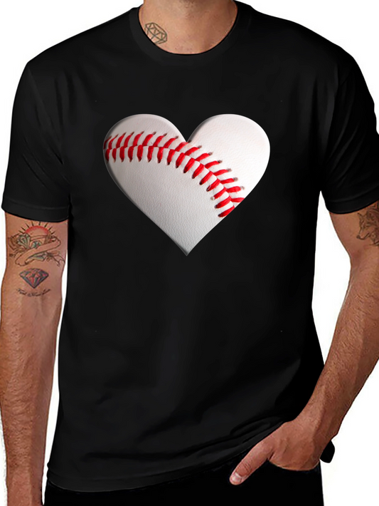 Baseball Heart T-Shirt - Sporty & Stylish