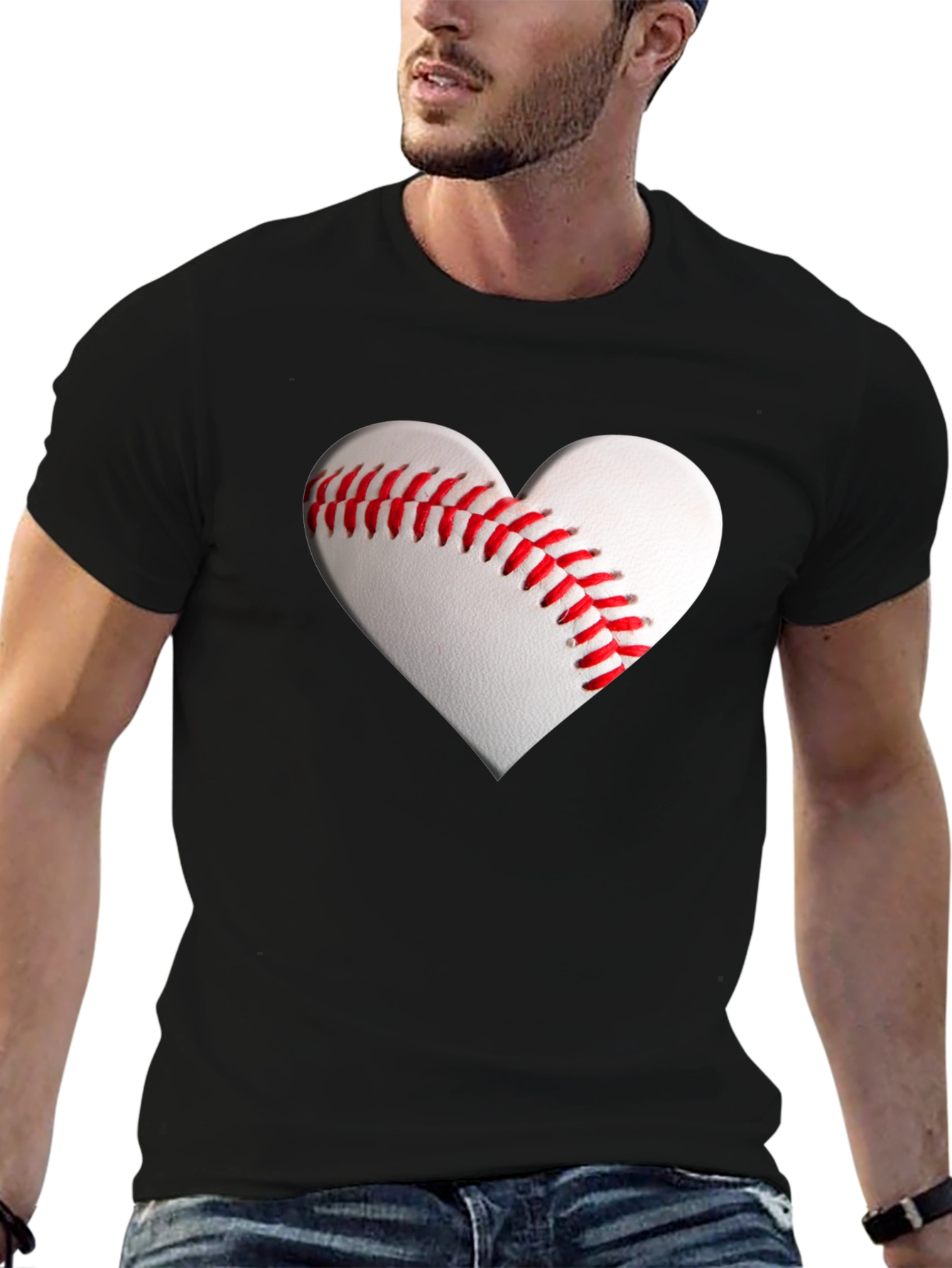 Baseball Heart T-Shirt - Sporty & Stylish