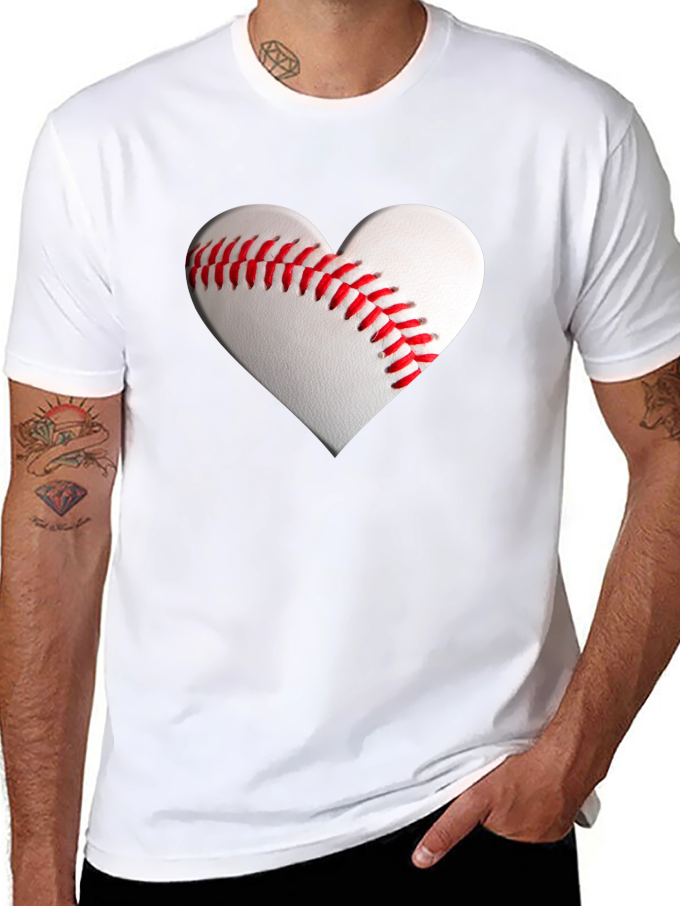 Baseball Heart T-Shirt - Sporty & Stylish