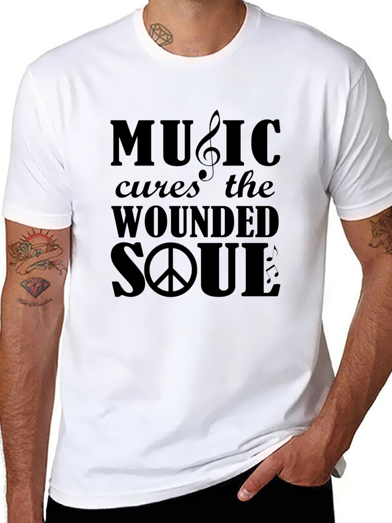 Music Cures Soul Graphic T-Shirt