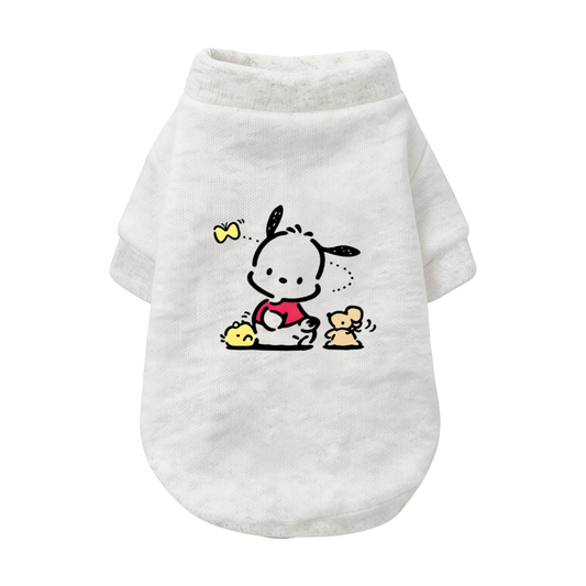 Cute Pochacco & Little Friends Pet Sweater, Kawaii Cartoon Puppy Top