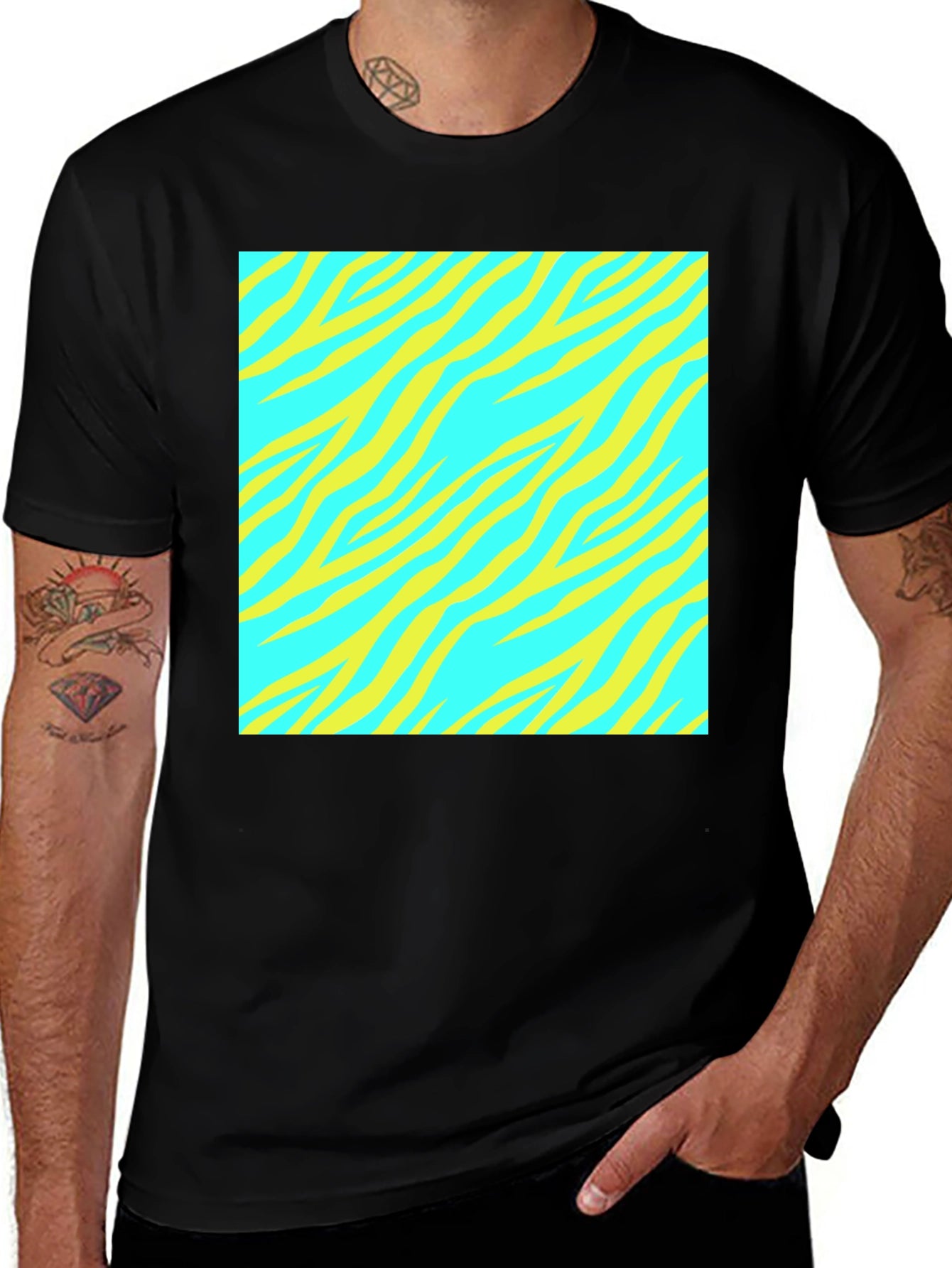 Vibrant Zebra Striped Tee - Stand Out Style!