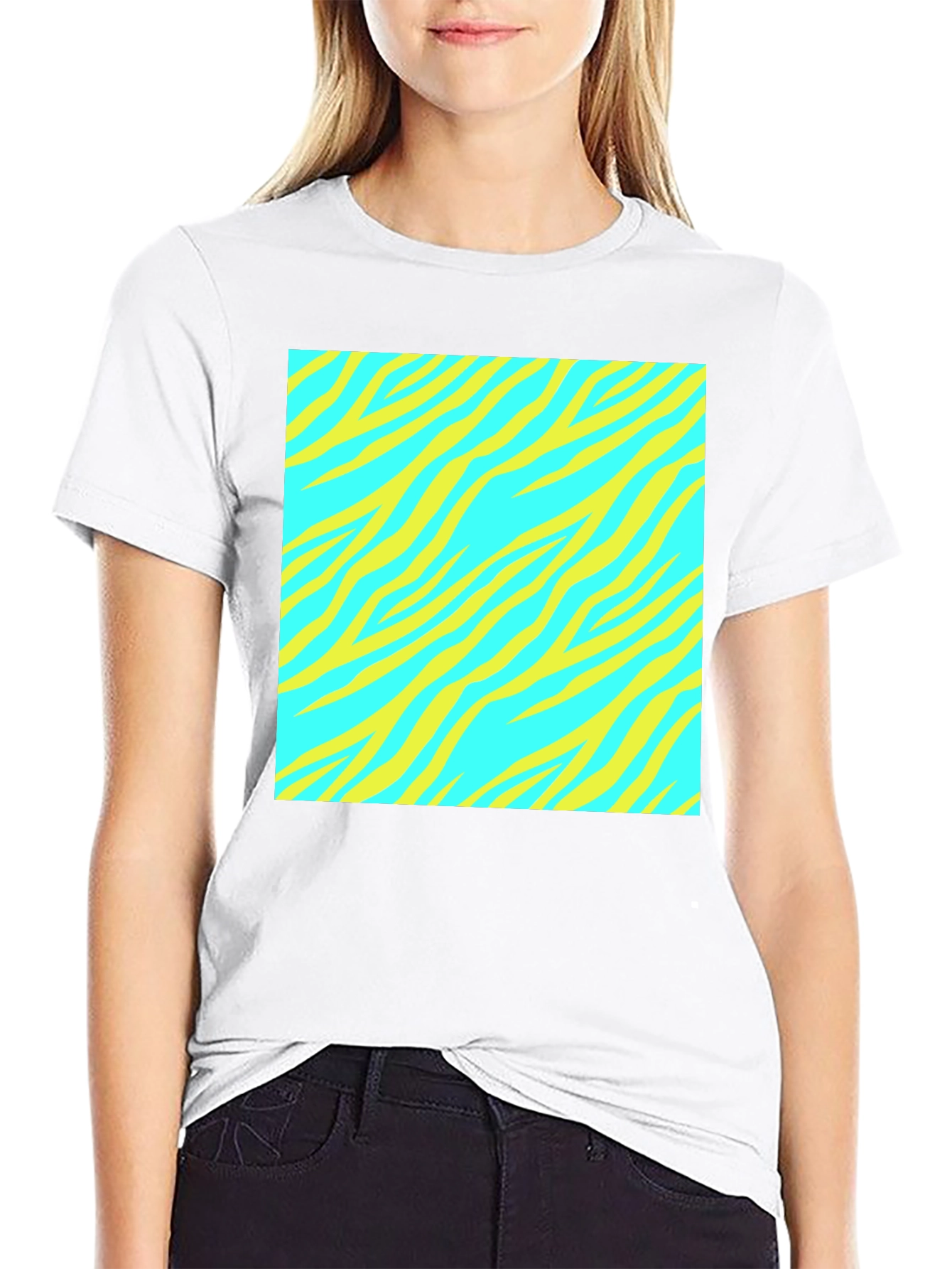 Vibrant Zebra Striped Tee - Stand Out Style!