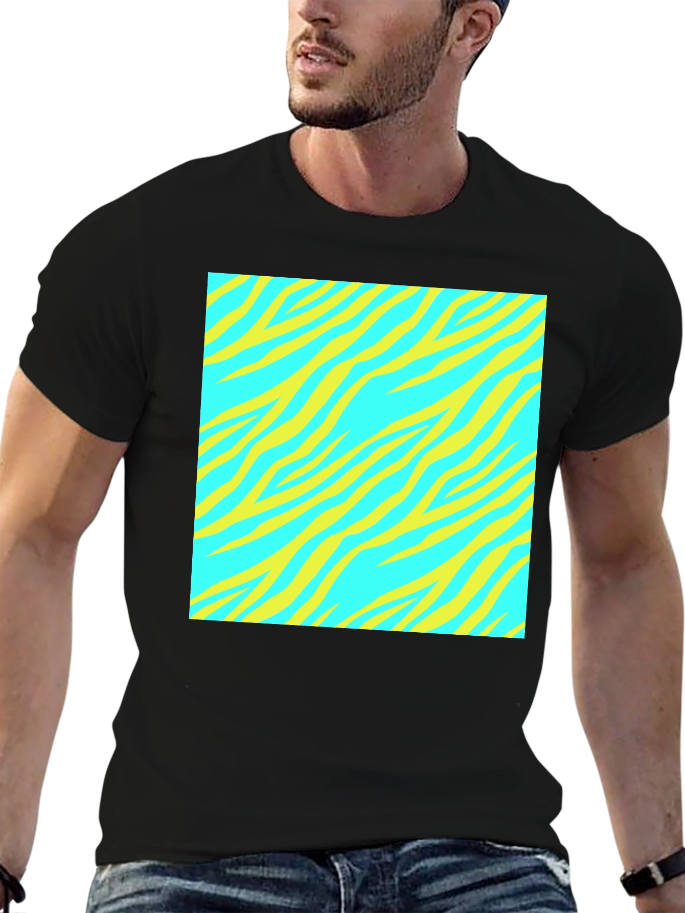 Vibrant Zebra Striped Tee - Stand Out Style!