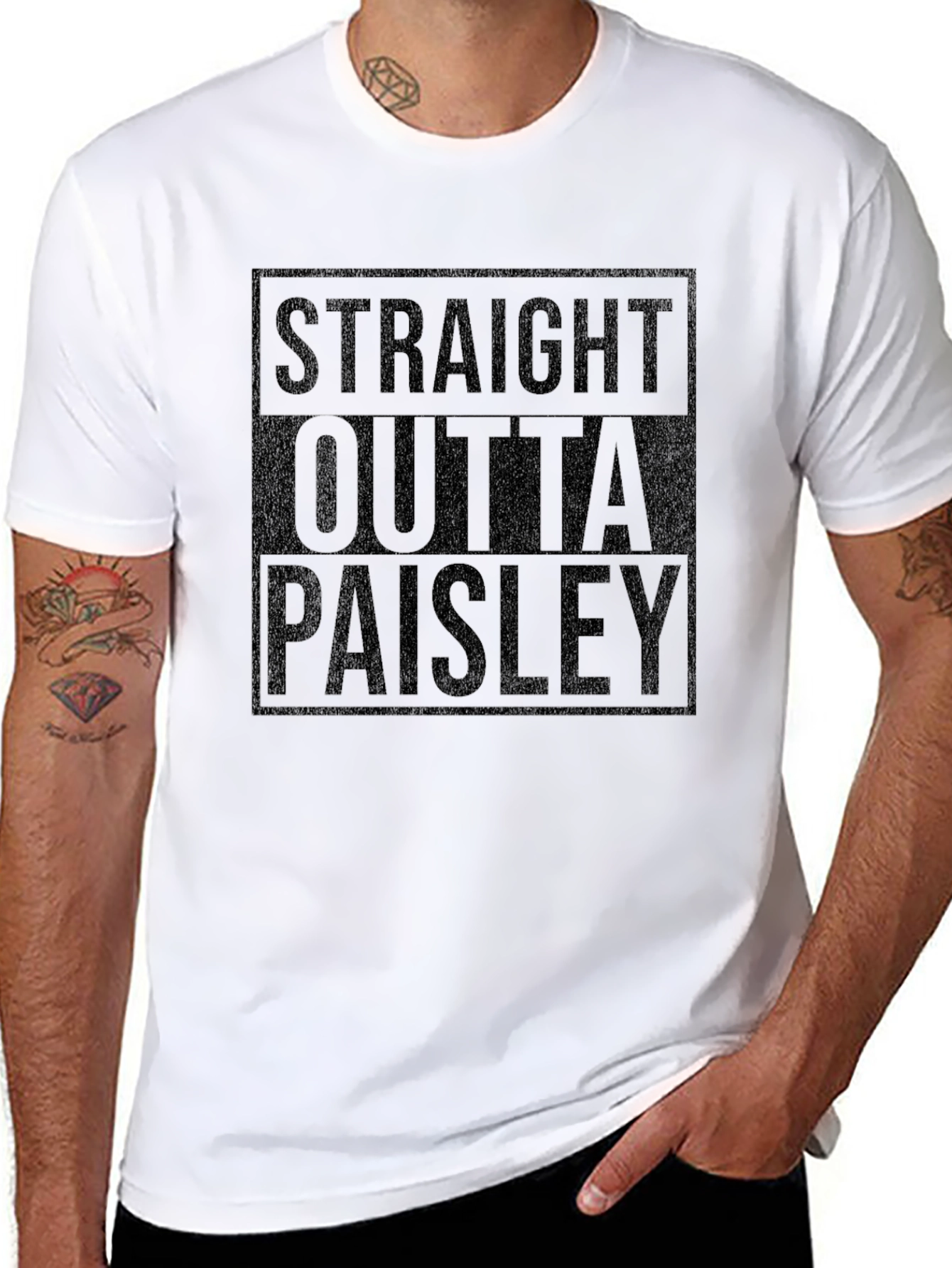 Straight Outta Paisley Black Graphic Tee