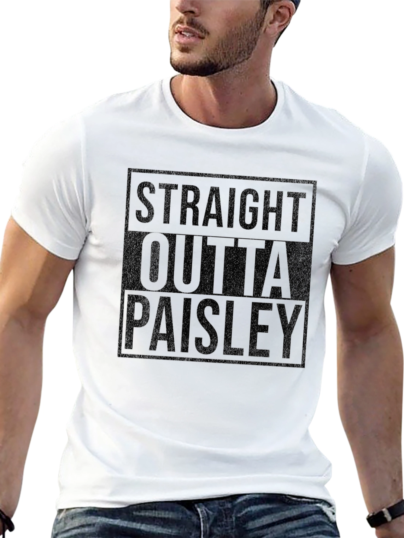 Straight Outta Paisley Black Graphic Tee