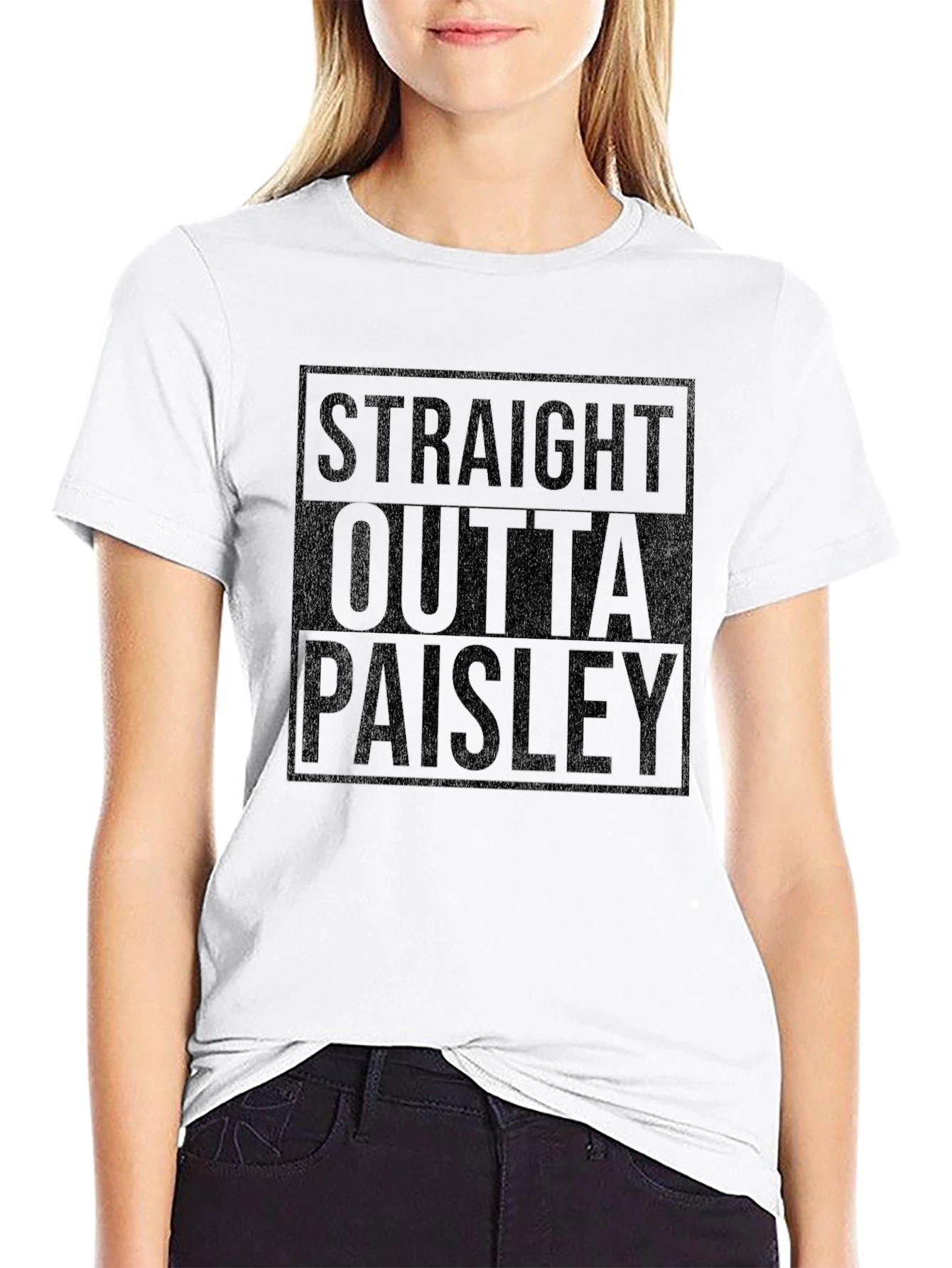 Straight Outta Paisley Black Graphic Tee