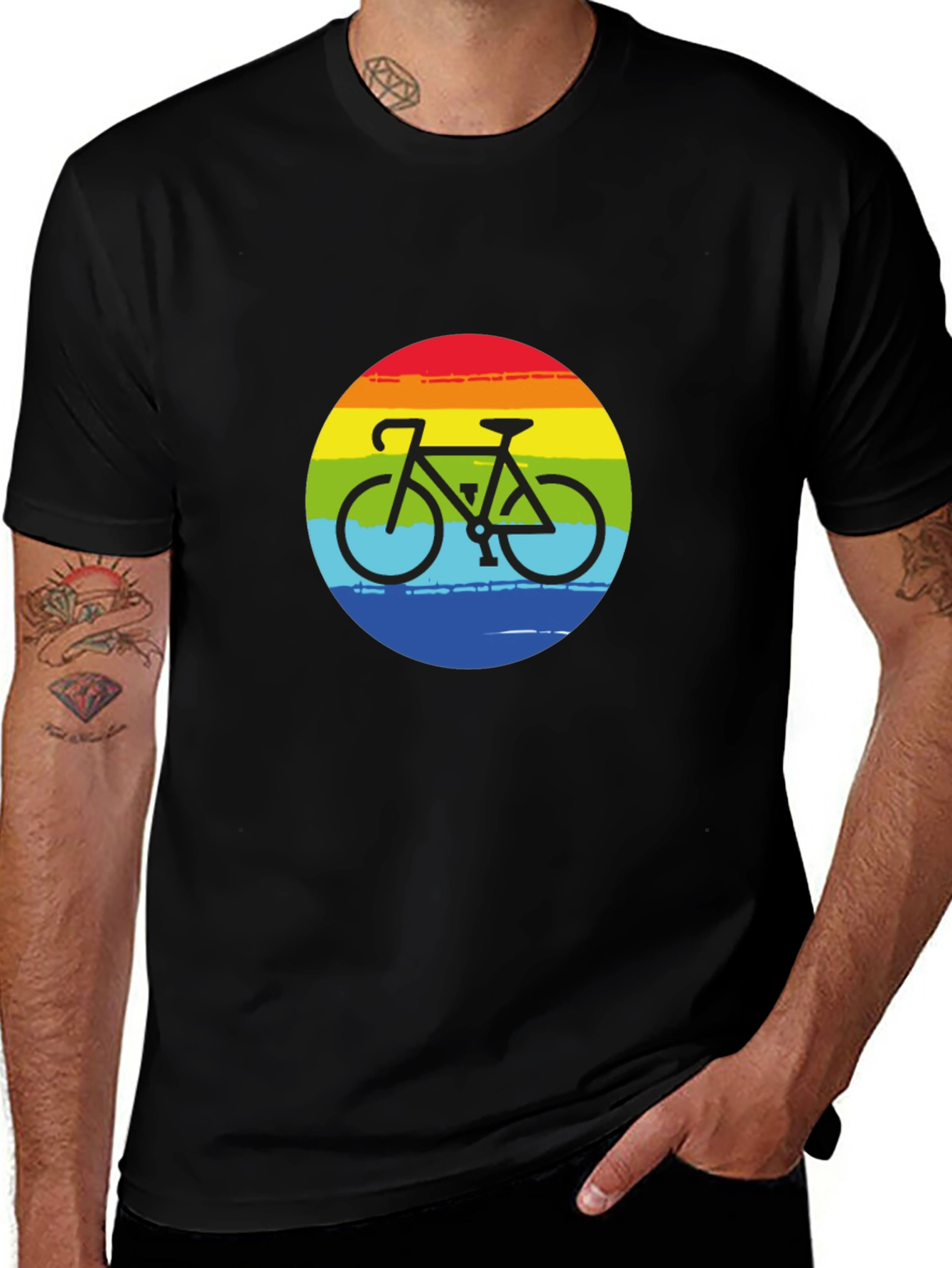 Rainbow Bike Graphic Tee