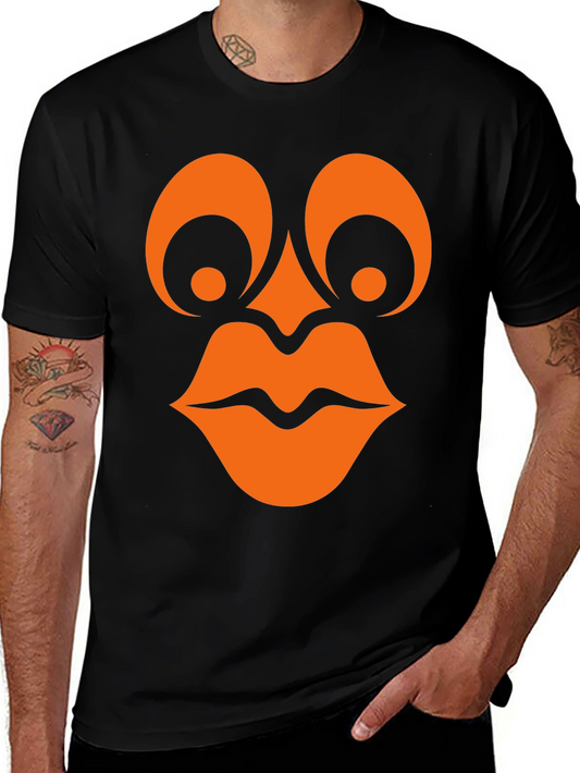 Funny Graphic Tee - Googly Eyes and Lips Black T-Shirt