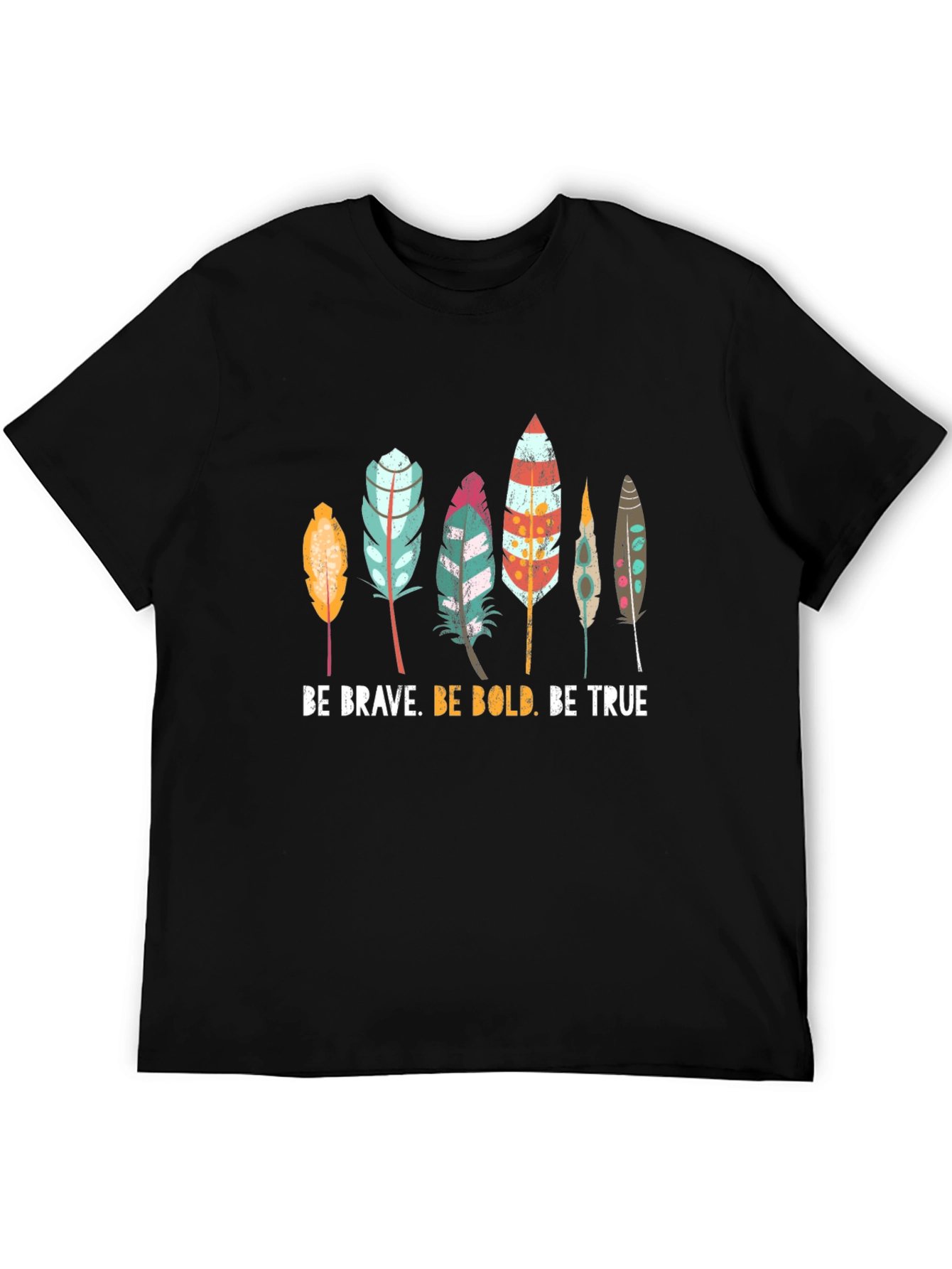 Be Brave Bold True Feather Graphic Tee