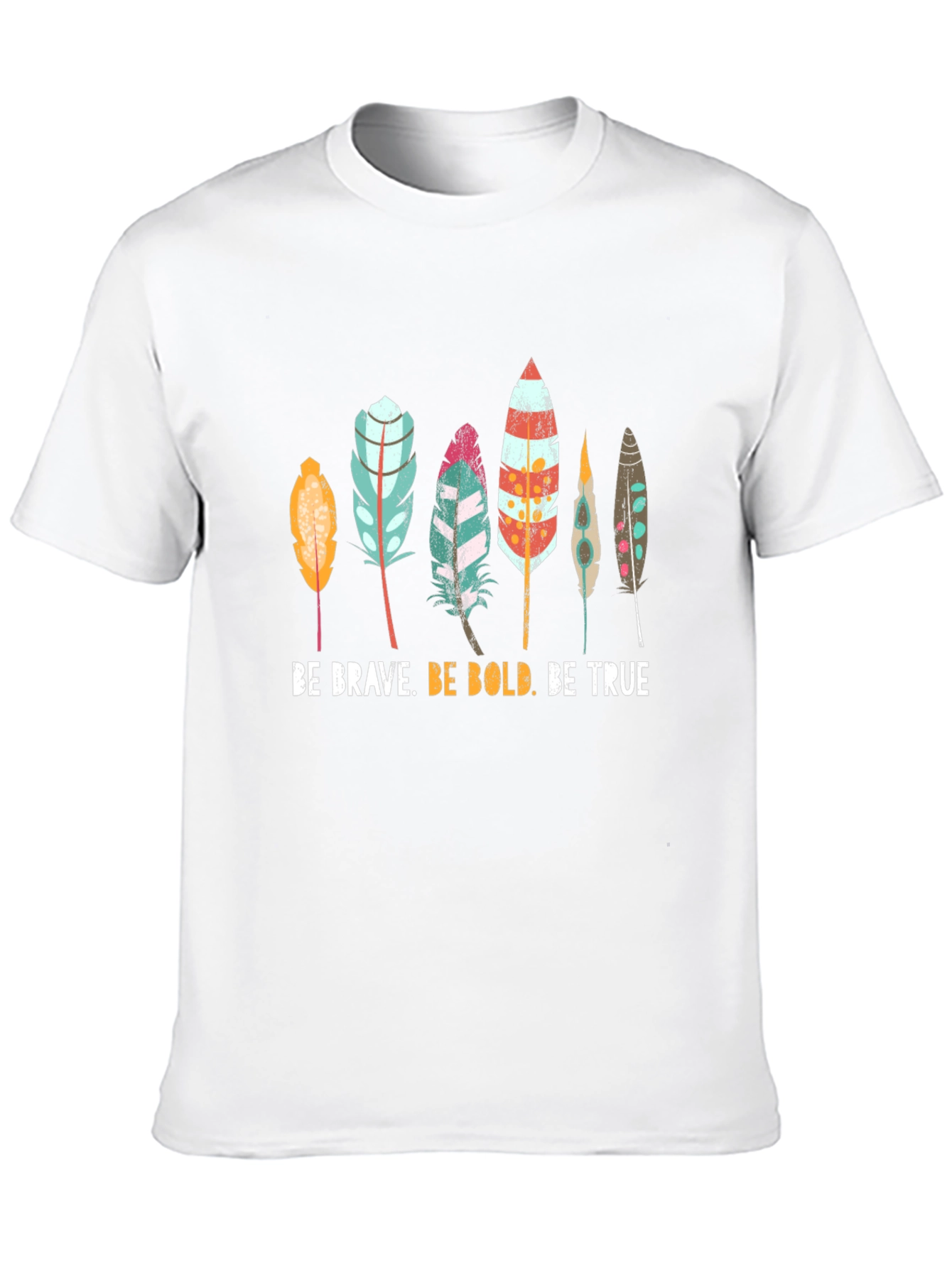 Be Brave Bold True Feather Graphic Tee