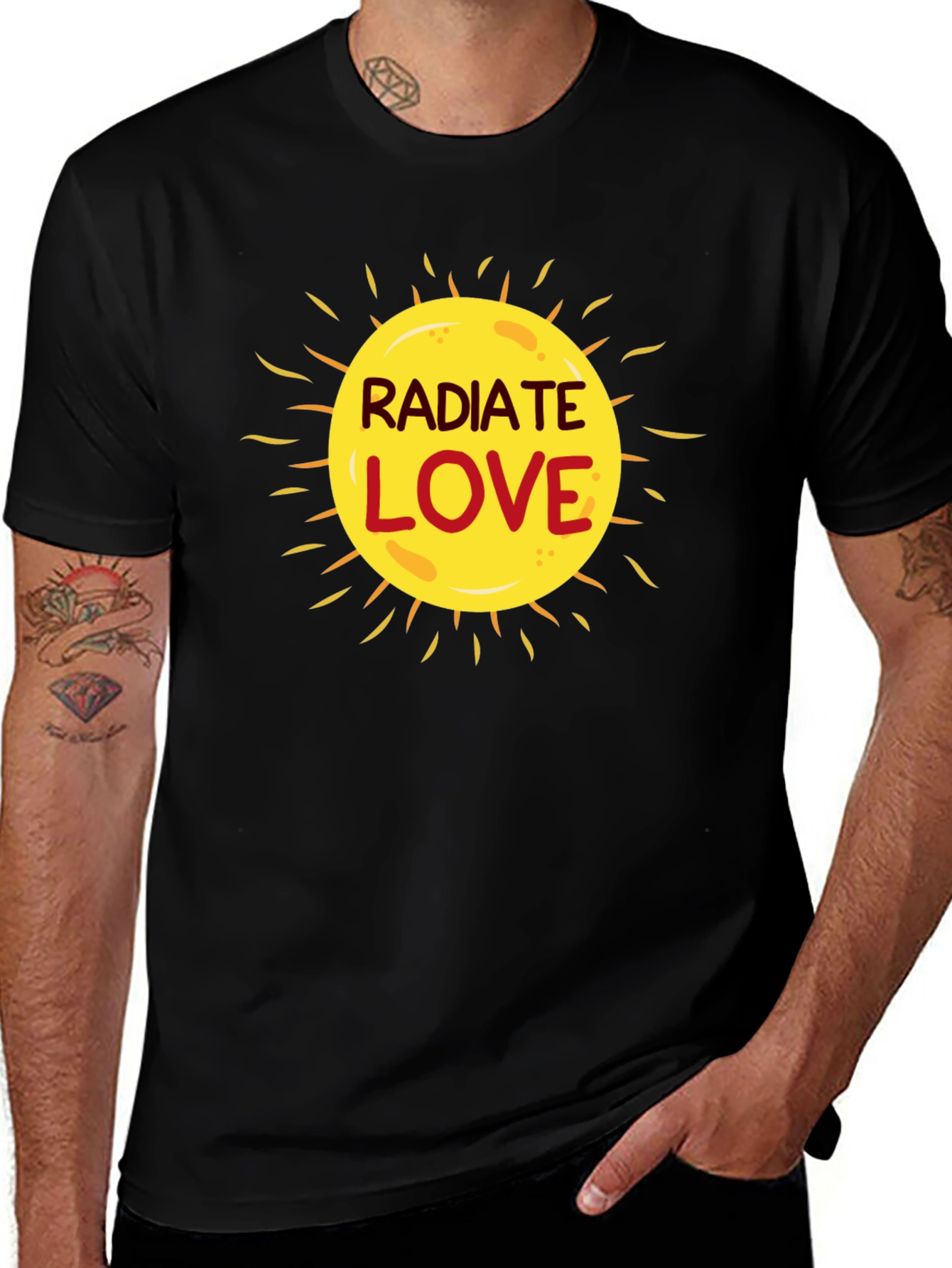 Radiate Love Graphic T-Shirt - Black