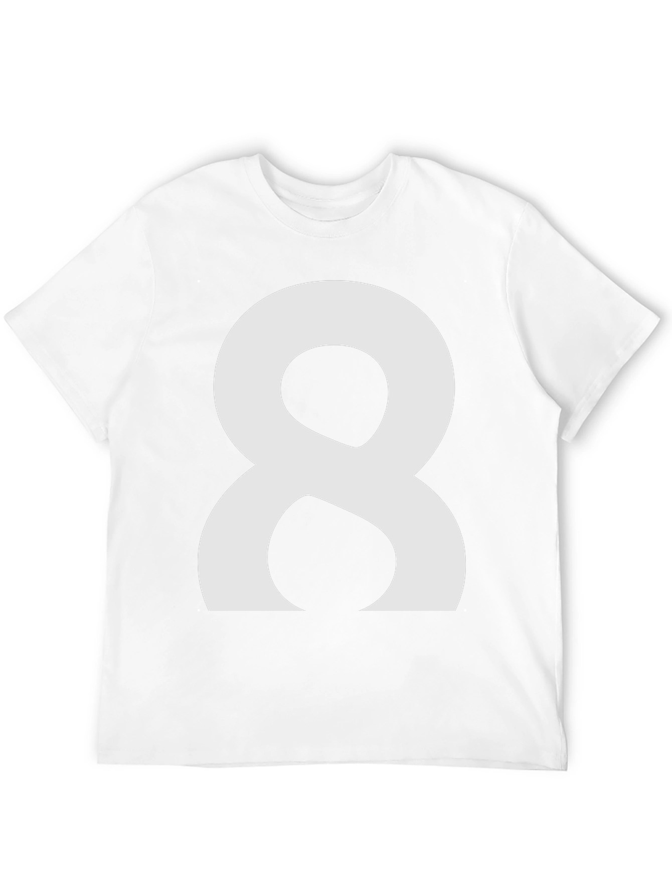 Number 8 Graphic Tee - Black Cotton Shirt