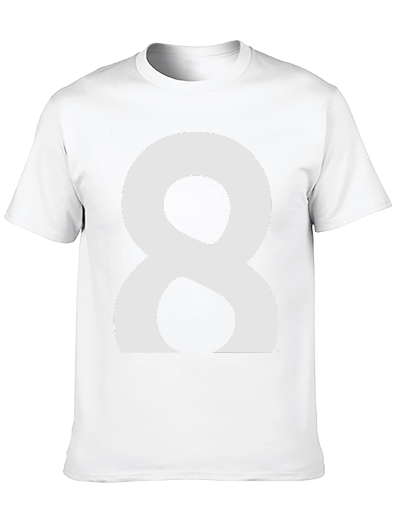 Number 8 Graphic Tee - Black Cotton Shirt