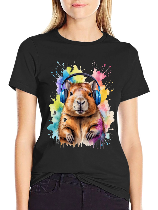 Capybara Headphone T-Shirt