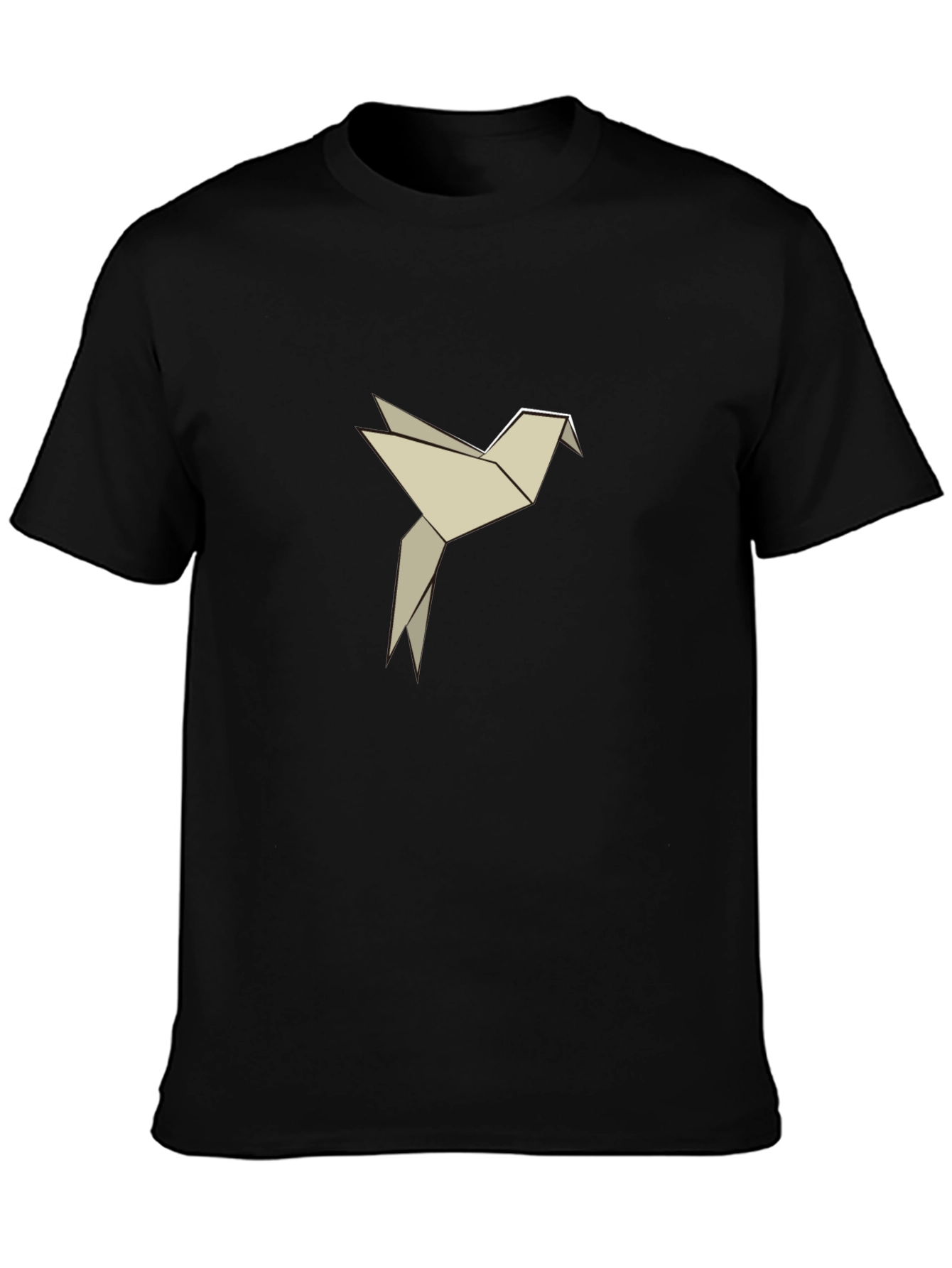 Origami Bird Graphic Tee - Black
