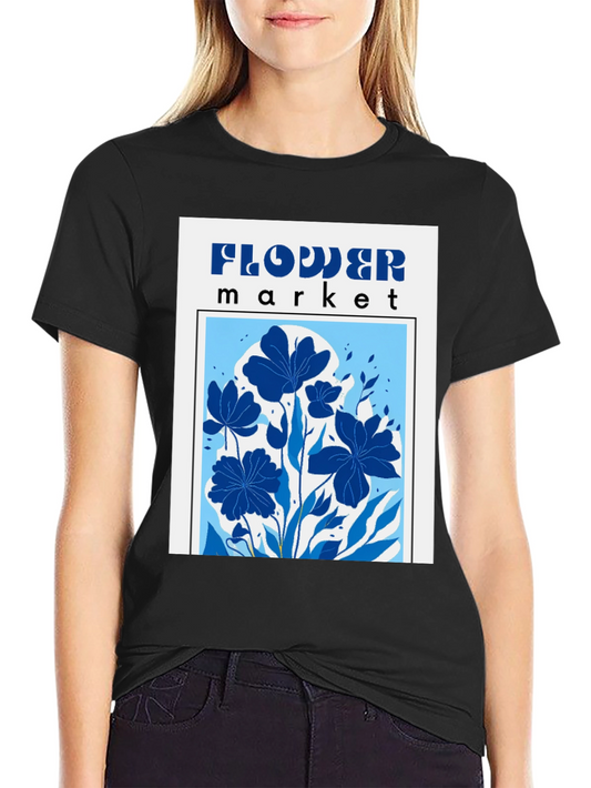 Flower Market Graphic Tee - Unique Floral Design