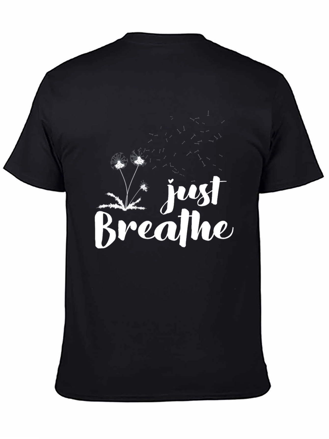 Just Breathe Black Graphic Tee