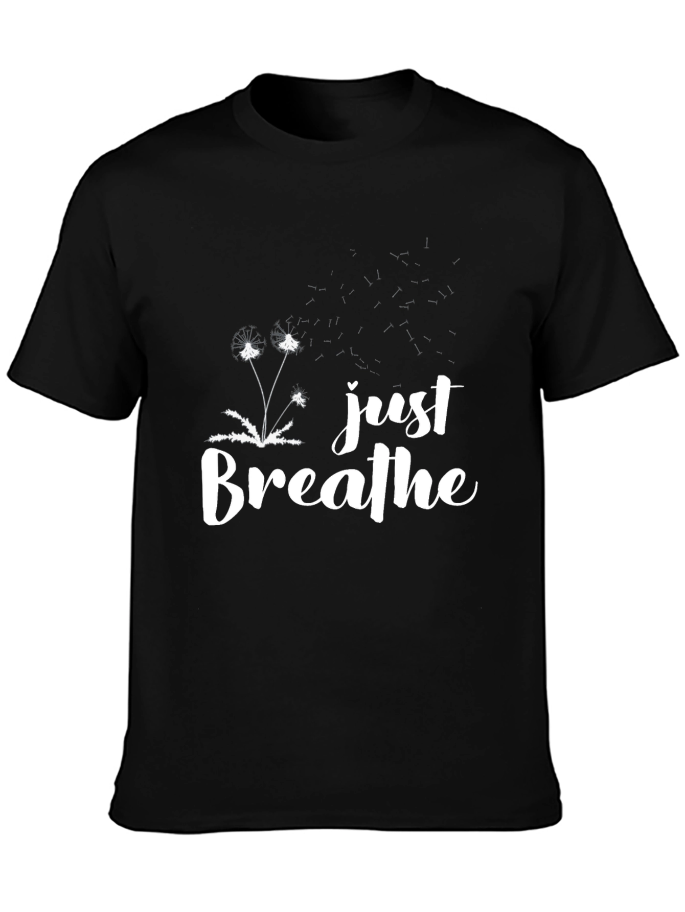 Just Breathe Black Graphic Tee