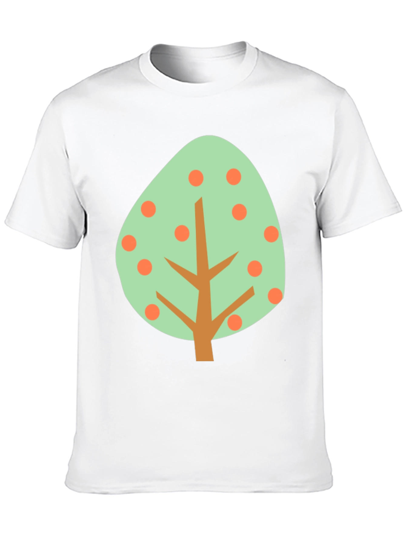 Cartoon Tree Graphic Tee - Black Cotton Shirt