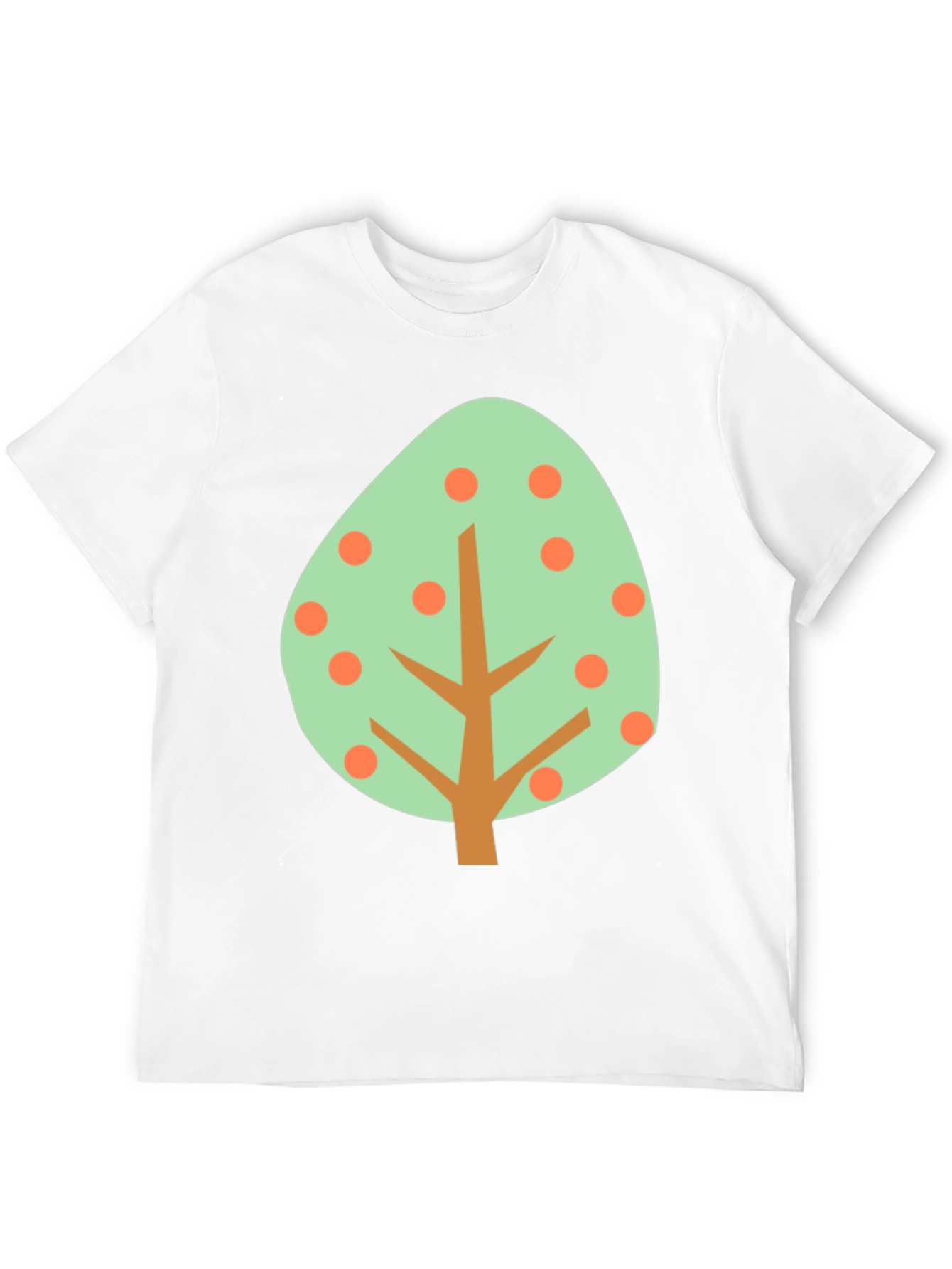 Cartoon Tree Graphic Tee - Black Cotton Shirt