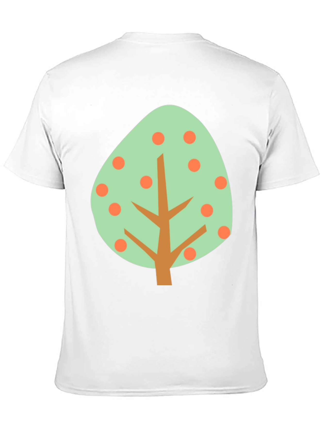 Cartoon Tree Graphic Tee - Black Cotton Shirt