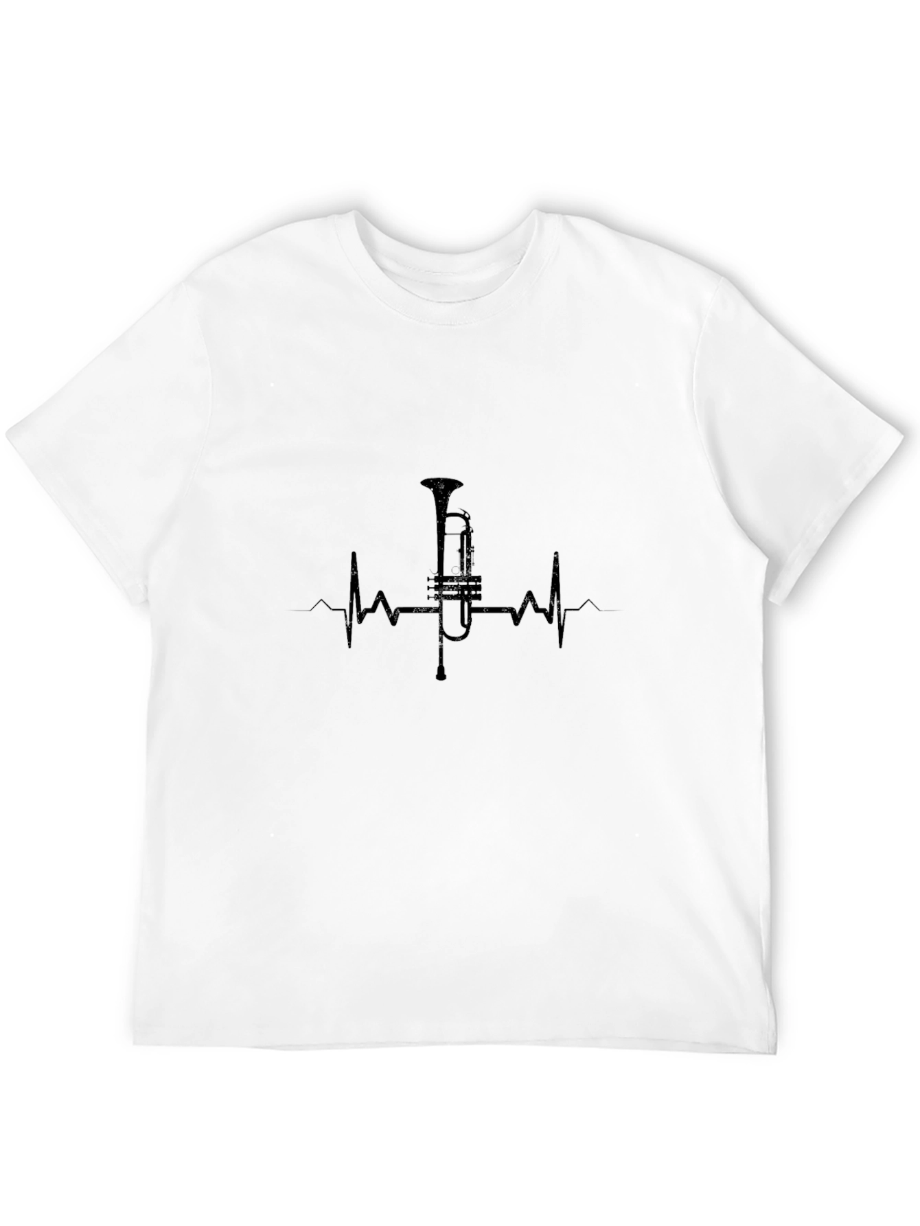 Trumpet Heartbeat T-Shirt - Music Lover Tee