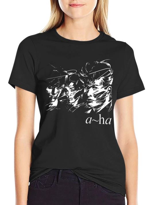 A-ha Band Graphic Print T-Shirt - Classic Rock Tee