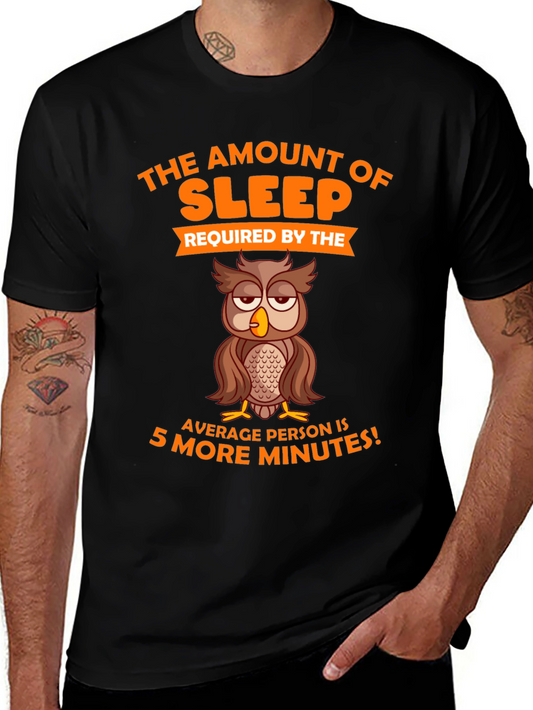 Funny Sleepy Owl Graphic T-Shirt