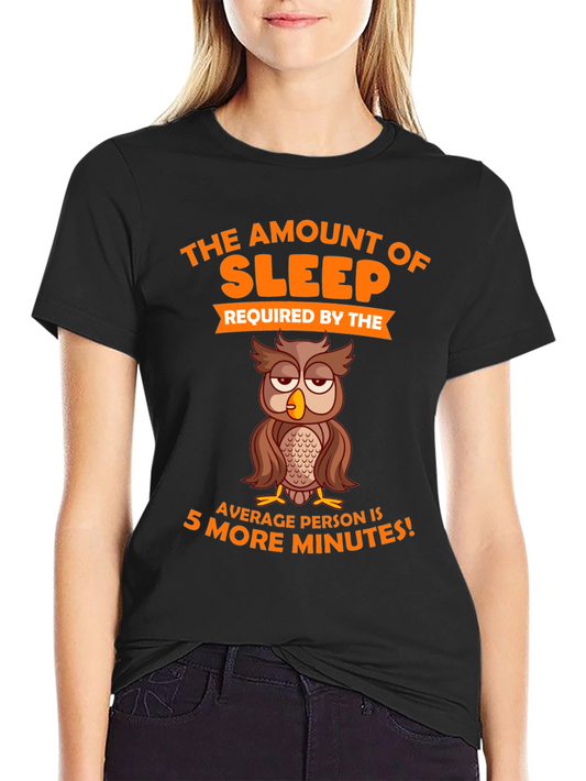 Funny Sleepy Owl Graphic T-Shirt