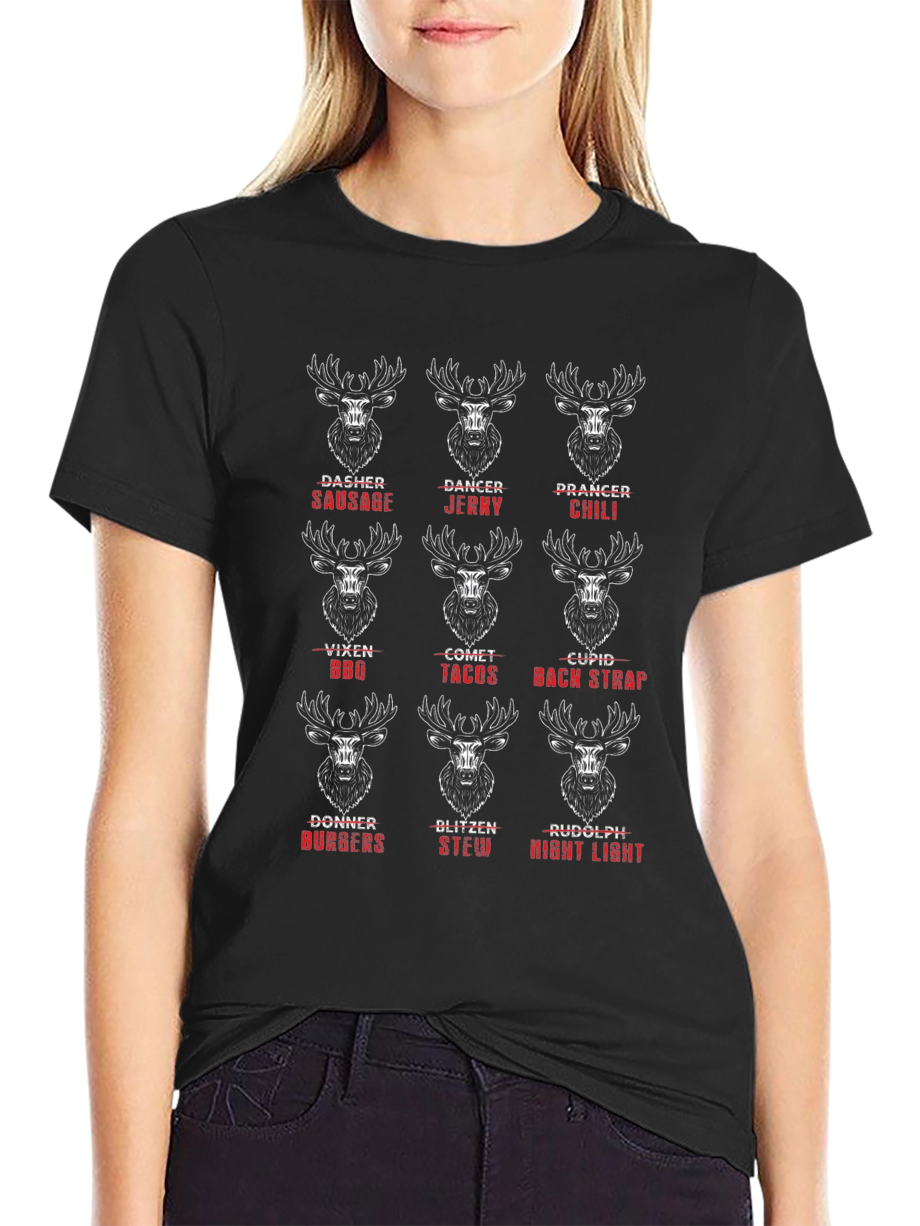 Funny Reindeer Meat Christmas T-Shirt