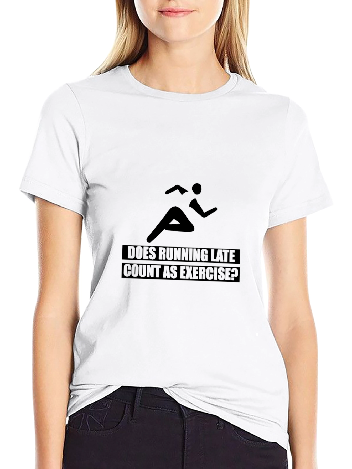 Running Late Exercise Tee - Funny Workout Shirt