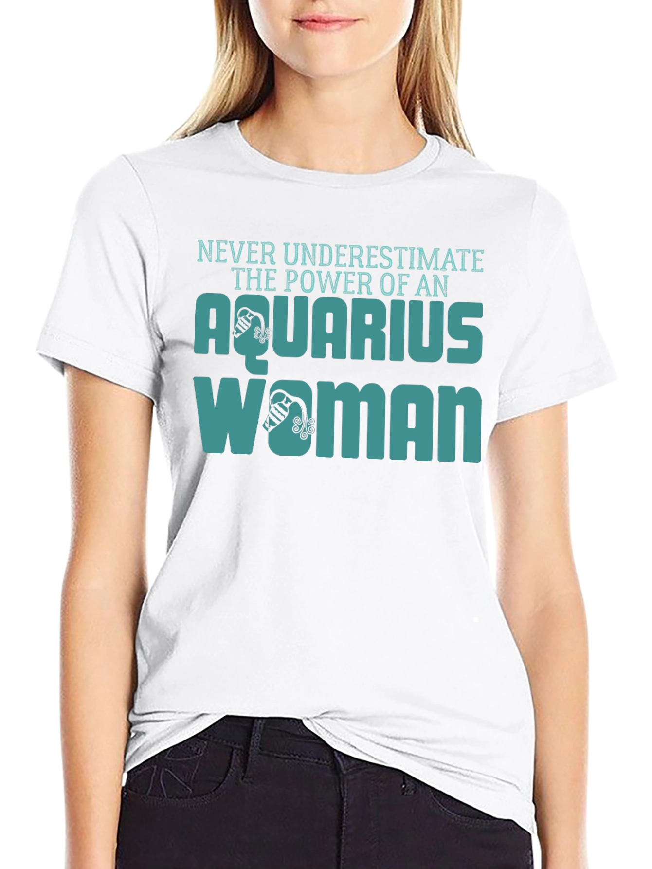 Aquarius Woman Black T-Shirt