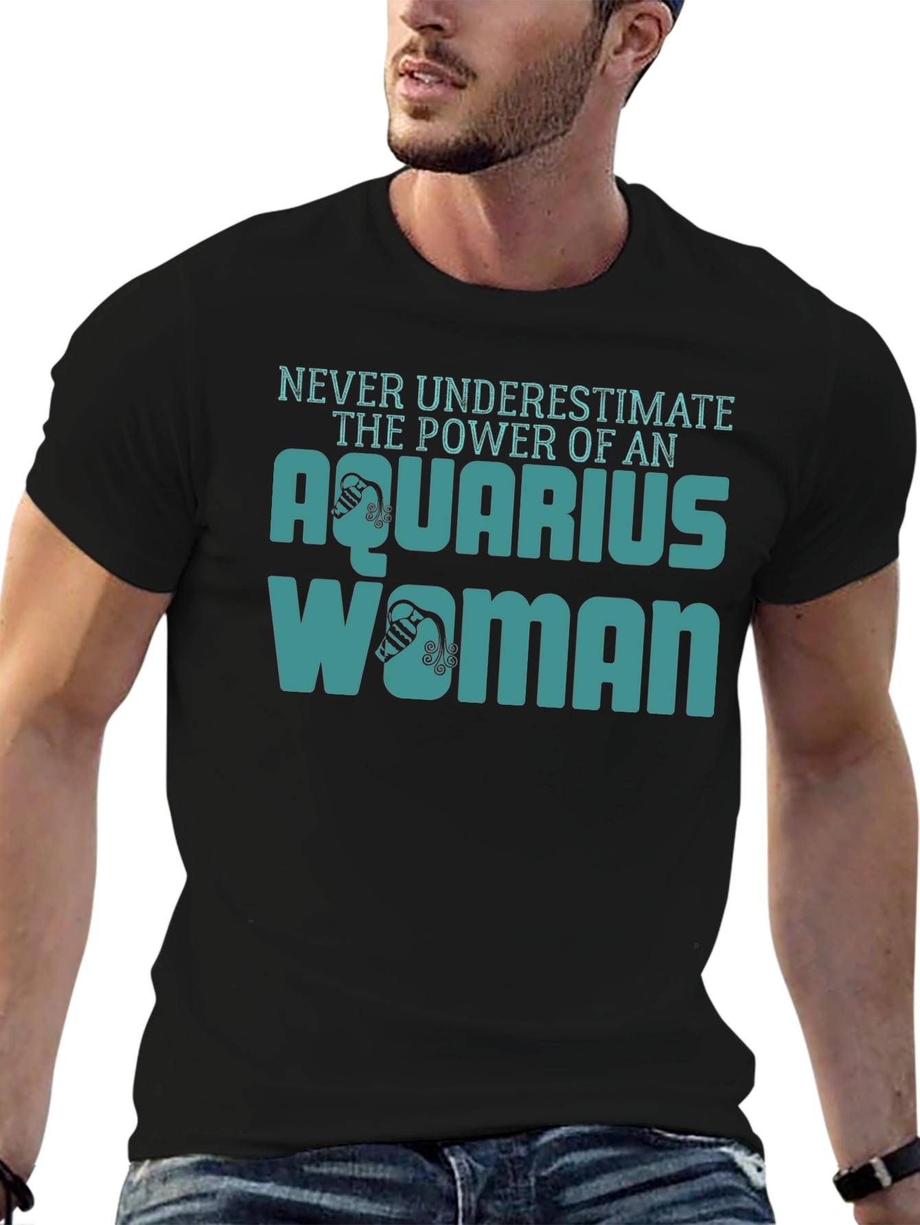 Aquarius Woman Black T-Shirt