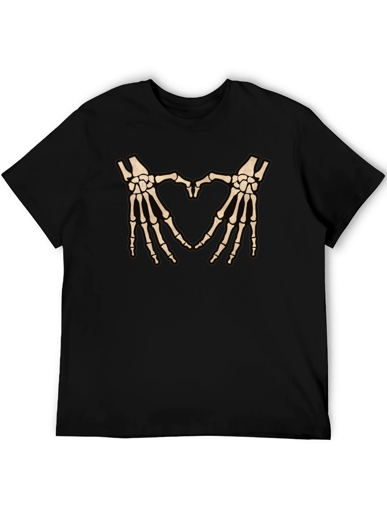Skeleton Hands Heart Graphic T-Shirt