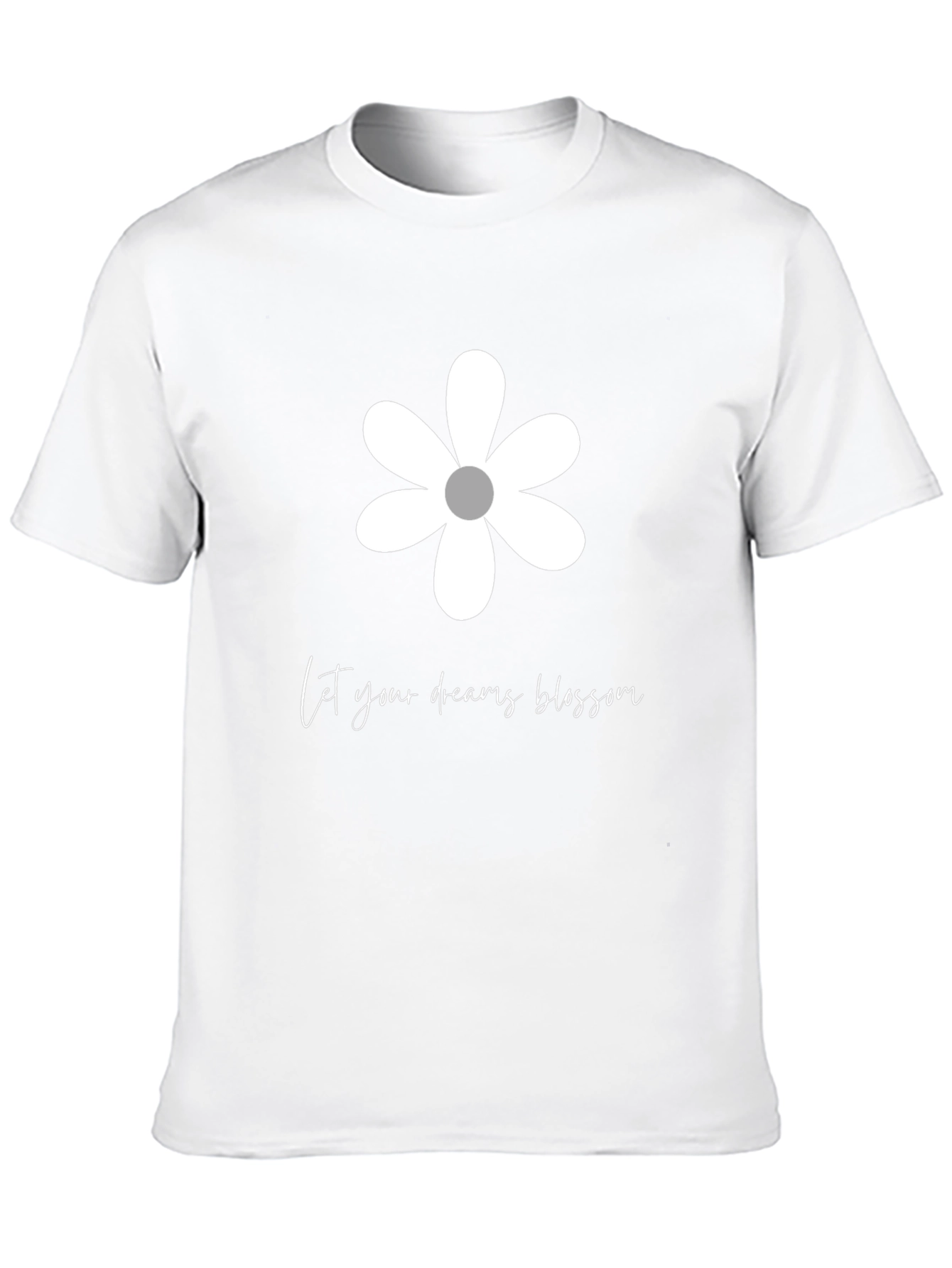 Dream Blossom Graphic Tee - Black Cotton Blend T-Shirt