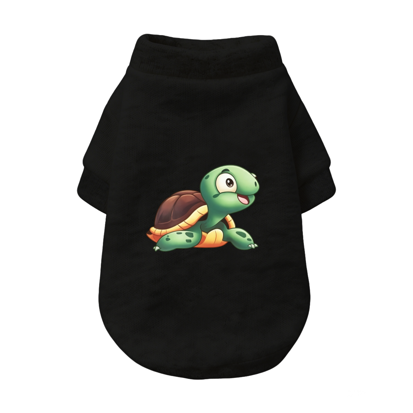 Cheerful Cartoon Turtle Print Pet Sweater, Soft Comfy Small Pet Clothes