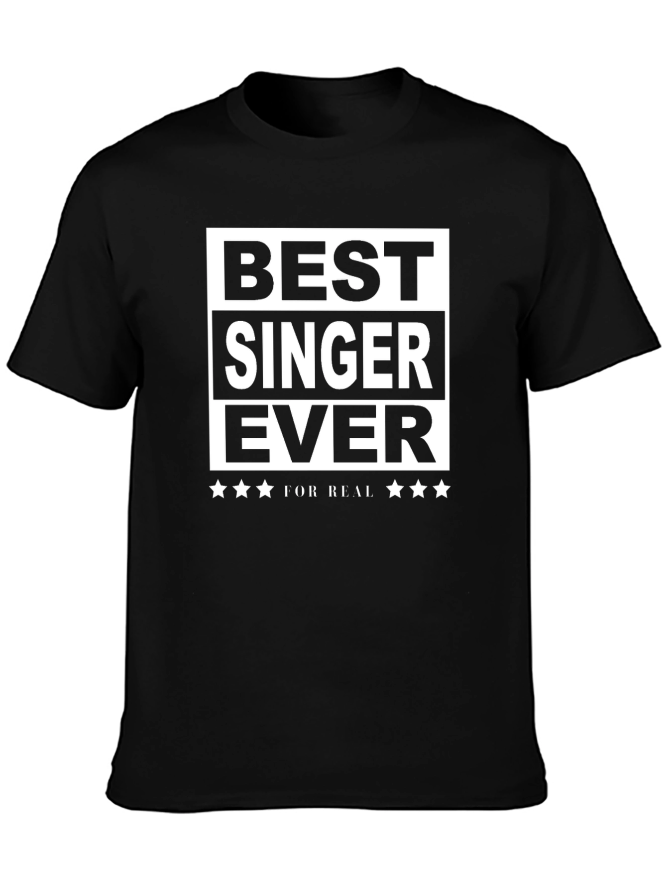 Best Singer Ever Graphic Tee - Black Cotton T-Shirt